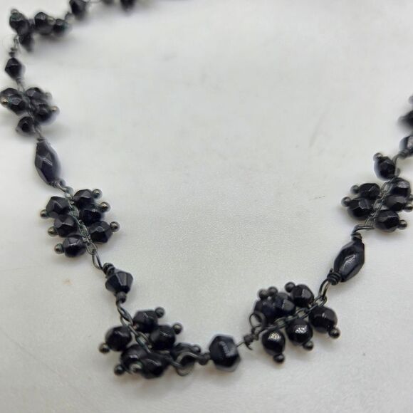 "5/$25" Adjustable Black Beaded Witchy Victorian Necklace - Picture 2 of 7